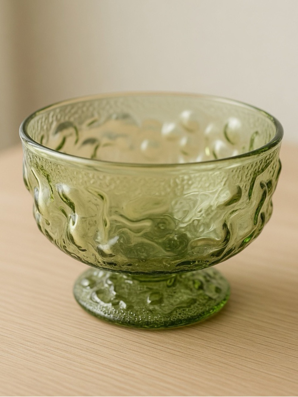 Vintage, Green, Lido Milano Champagne/Tall Sherbet Cup by Anchor Hocking